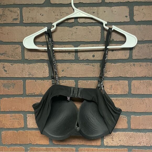 Victorias Secret Black with Cheetah Bra Size 36D - Picture 3 of 4